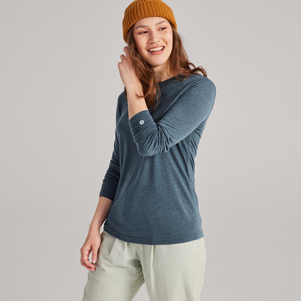 Allbirds Women's TrinoXO™ Long Sleeve - T-Shirt Blue - OVL458169